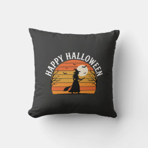 Fröhliches Halloween Hexe Sonnenuntergang Design_1 Kissen