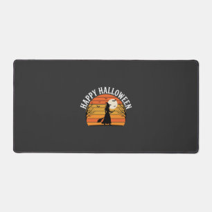 Fröhliches Halloween Hexe Sonnenuntergang Design_1 Schreibtischunterlage