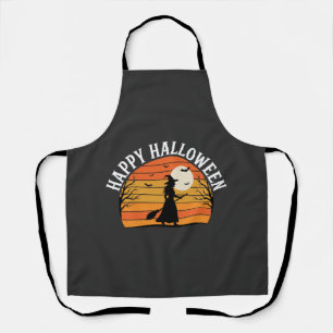 Fröhliches Halloween Hexe Sonnenuntergang Design_1 Schürze