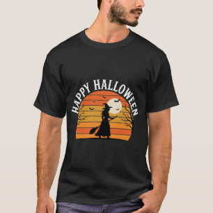 Fröhliches Halloween Hexe Sonnenuntergang Design_1 T-Shirt