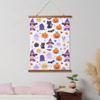 Fröhliches Halloween Hexen Geister Katzen Fledermä