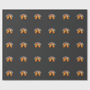 Fröhliches Halloween Hexen Sonnenuntergang Design_ Geschenkpapier
