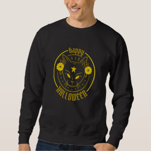 Fröhliches Halloween Hexenkatze Wicca Wiccan Heide Sweatshirt
