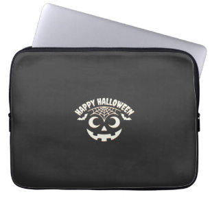 Fröhliches Halloween Jack-O-Lantern-Gesicht Design Laptopschutzhülle