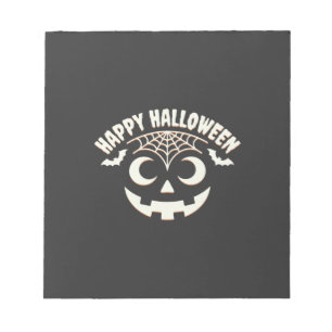 Fröhliches Halloween Jack-O-Lantern-Gesicht Design Notizblock