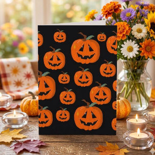 Fröhliches Halloween Jack O Lantern Illustrative K Karte