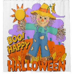 Fröhliches Halloween Junge Duschvorhang