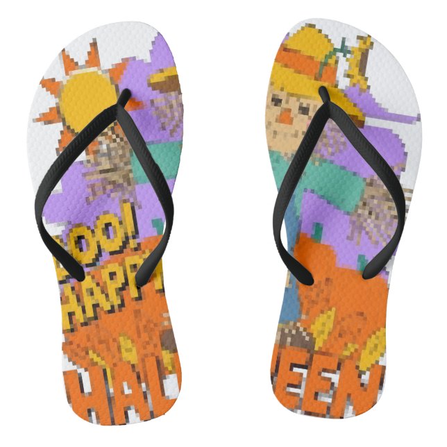 Fröhliches Halloween Junge  Flip Flops (Fußbett)