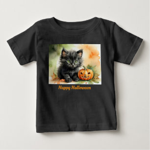 Fröhliches Halloween Kätzchen Baby T-shirt
