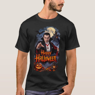 Fröhliches Halloween Klassischer Dracula Vampir Ho T-Shirt