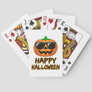 Fröhliches Halloween-Kostüm Funny Pumpkin Men Wome Spielkarten