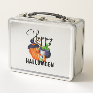 Fröhliches Halloween-Kostüm Halloween-Dekoration Metall Brotdose