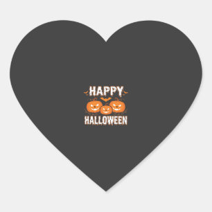 Fröhliches Halloween Kürbis Fledermaus Vektor Herz-Aufkleber