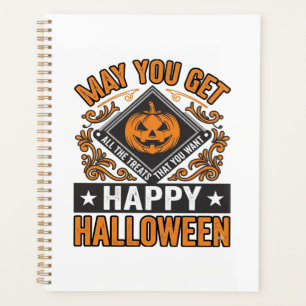 Fröhliches Halloween Kürbis Geschenke Vintage Planer