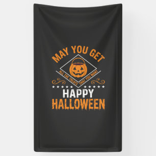 Fröhliches Halloween-Kürbis-Leckereien Vektor-Desi Banner