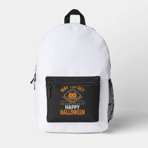 Fröhliches Halloween-Kürbis-Leckereien Vektor-Desi Bedruckter Rucksack