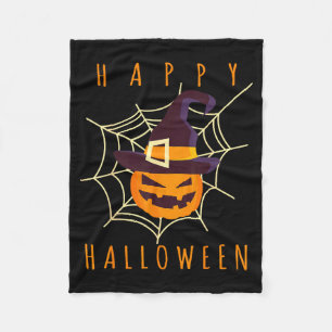 Fröhliches Halloween-Kürbisgesicht Jack o Laterne Fleecedecke