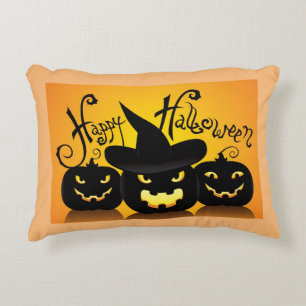 Fröhliches Halloween Kürbisse Dekokissen