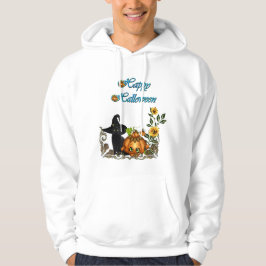 Fröhliches Halloween mit lustiger Katze Hoodie