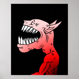 Fröhliches Halloween Monster Poster