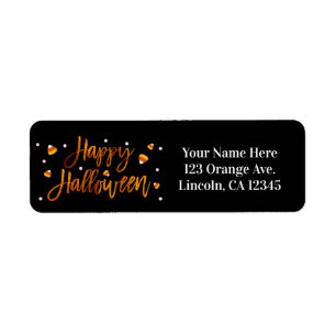 Fröhliches Halloween Orange Folie Moderner Schrift