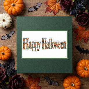 Fröhliches Halloween Orange Jacks Spinnennetz Herb Rechteckiger Aufkleber
