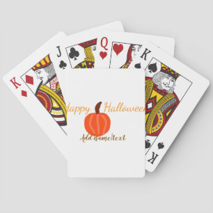 Fröhliches Halloween orange Kürbis Herbst orange b Spielkarten