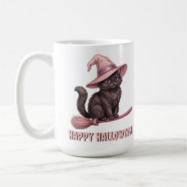 Fröhliches Halloween Pinkoween Vintage Schwarze He Kaffeetasse