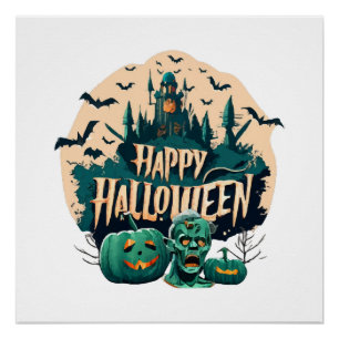 Fröhliches Halloween Poster