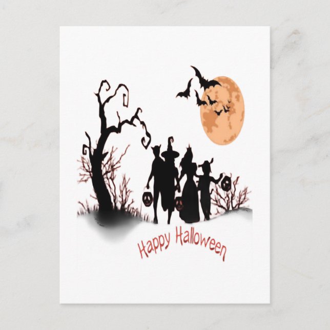 Fröhliches Halloween Postkarte (Vorderseite)