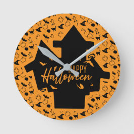 Fröhliches Halloween Runde Wanduhr
