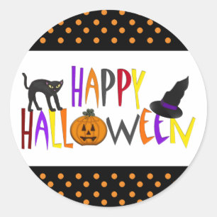 Fröhliches Halloween Runder Aufkleber