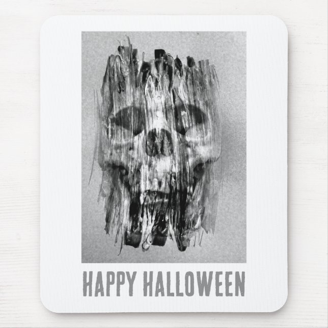 Fröhliches Halloween. Schädel in Not Mousepad (Vorne)