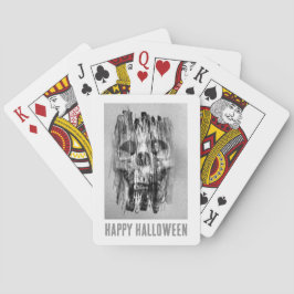 Fröhliches Halloween. Schädel in Not Spielkarten