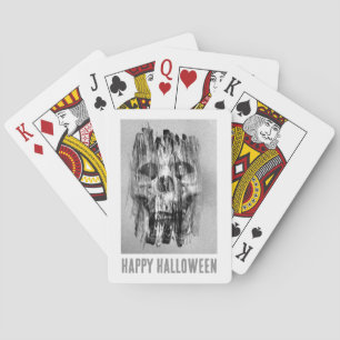 Fröhliches Halloween. Schädel in Not Spielkarten