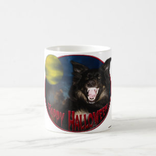 Fröhliches Halloween Schrecklicher Wolf Kaffeetasse