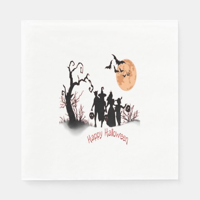 Fröhliches Halloween Serviette (Vorderseite)