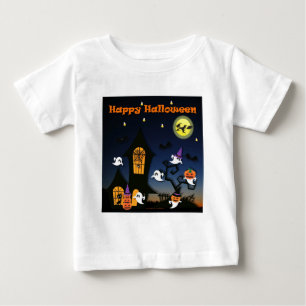 Fröhliches Halloween Spukhaus Baby T-shirt