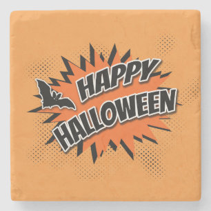 Fröhliches Halloween Steinuntersetzer