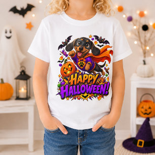 Fröhliches Halloween Superheld Dachshund Lustiger T-Shirt