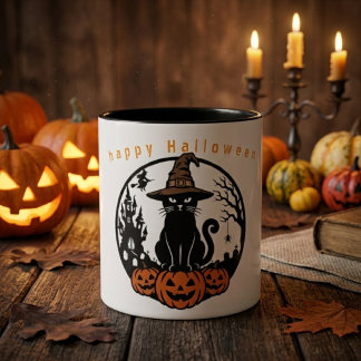 Fröhliches Halloween Süße Gruselpumpkin-Tasse Zweifarbige Tasse