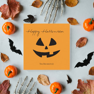 Fröhliches Halloween Süße Kürbisgesicht-Grußkarte Mitteilungskarte