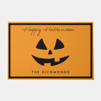 Fröhliches Halloween Süßes Kürbisgesicht Personali Fußmatte