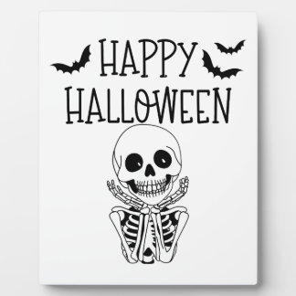 Fröhliches Halloween Tischschild mit Staffelei Fotoplatte