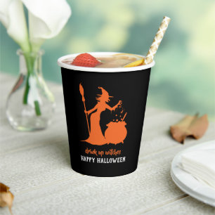 Fröhliches Halloween Trinkt die Hexen-Party-Potion Pappbecher