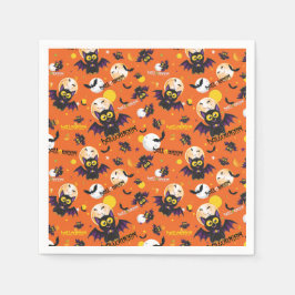 Fröhliches Halloween Vampir Fledermaus Vollmond Zä Serviette