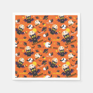 Fröhliches Halloween Vampir Fledermaus Vollmond Zä Serviette