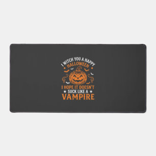 Fröhliches Halloween Vampir Kürbis Hexenhut Fleder Schreibtischunterlage