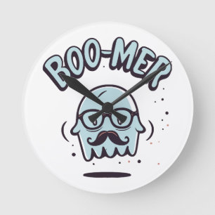 Fröhliches Halloween von deinem Lieblings-Boomer! Runde Wanduhr