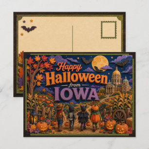 Fröhliches Halloween von Iowa-Kindern Postkarte